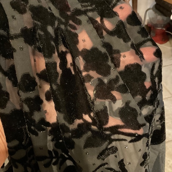 Betsey Johnson Intimates Sheer Velvet Black Babydoll Chemise Slip M Y2K - Picture 2 of 7